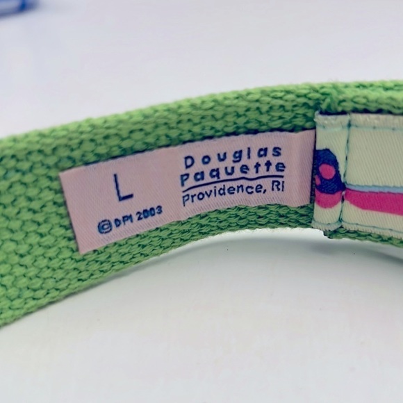 Douglas Paquette canvas belt with funky shoes and sandals size Large